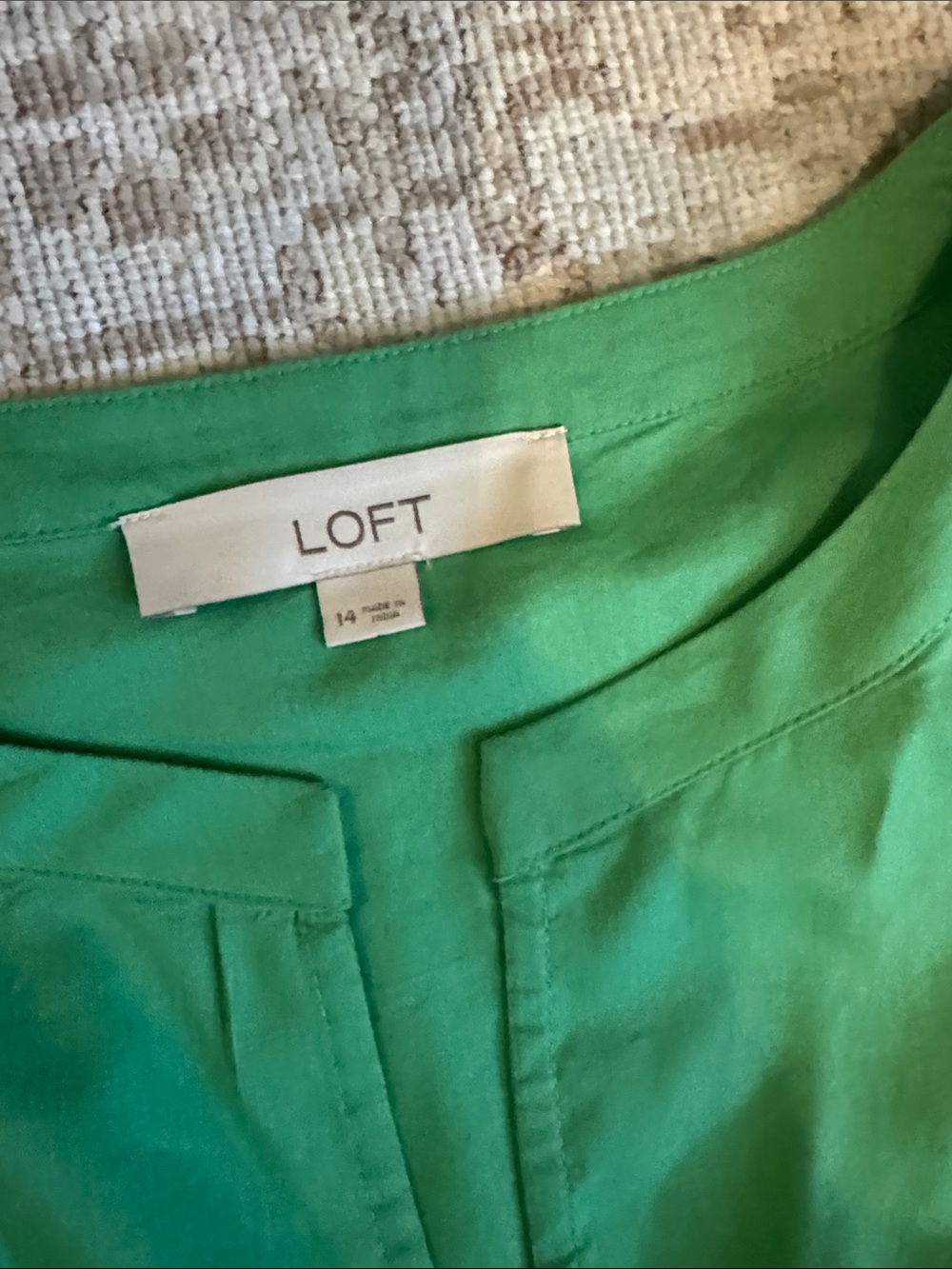 LOFT  Green Dress - Picture 2 of 4